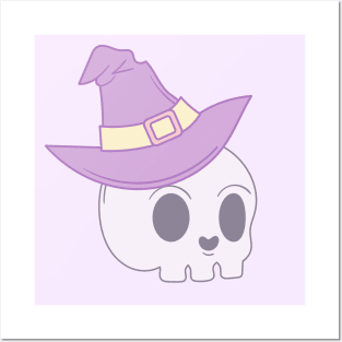 Pastel Witch's Skull Posters and Art